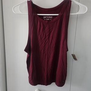 American Eagle Outfitters Women's Tank Top - Burgundy Wine